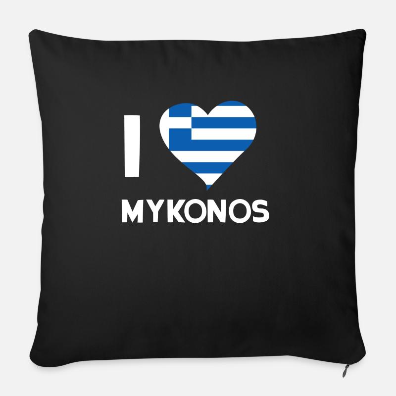 Mykonos - Sofakissen mit Füllung 45 x 45 cm - Schwarz