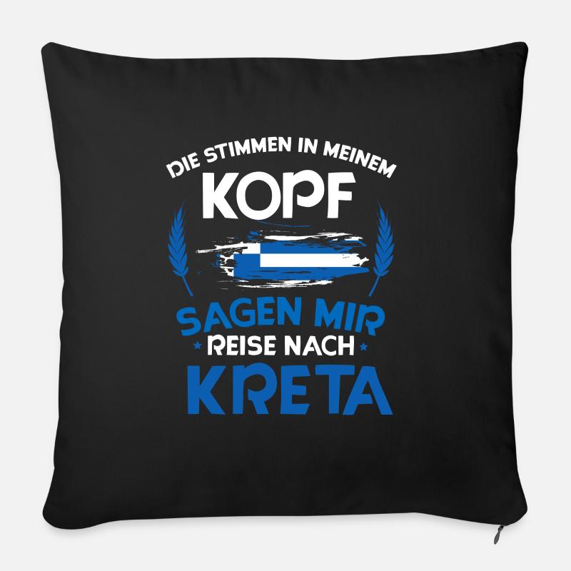 Kreta - Sofakissen mit Füllung 45 x 45 cm - Schwarz