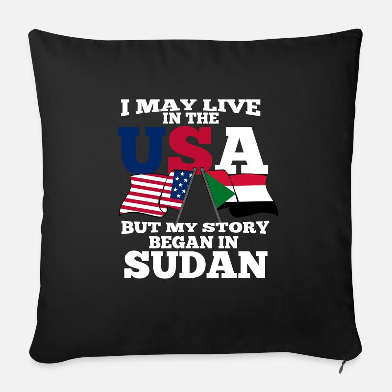Sudan - Sofa pillow with filling 45cm x 45cm - black