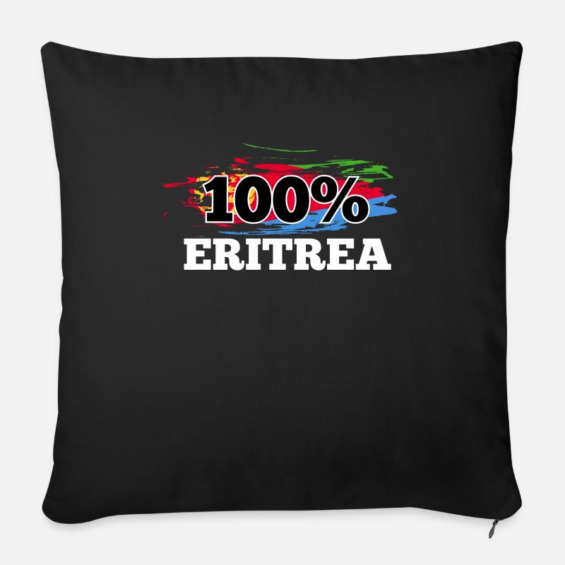 Eritrea - Sofakissen mit Füllung 45 x 45 cm - Schwarz