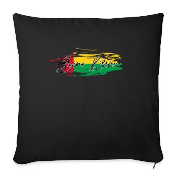 Guinea Bissau - Sofa pillow with filling 45cm x 45cm - black - Front
