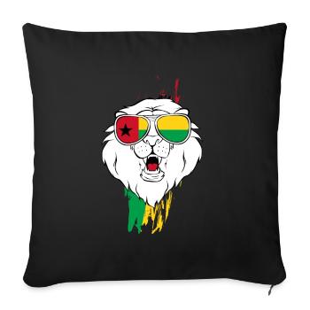 Guinée-Bissau - Coussin et housse de 45 x 45 cm - noir - Devant