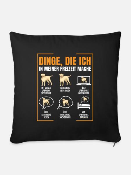Labrador - Sofakissen mit Füllung 45 x 45 cm - Schwarz