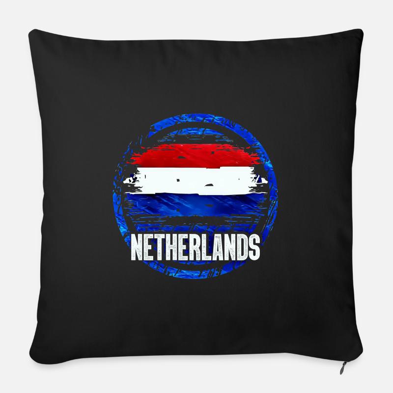 Niederlande - Sofakissen mit Füllung 45 x 45 cm - Schwarz