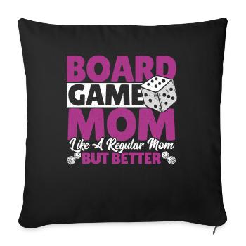 Board Games Game Board Gift - Sofa pillow with filling 45cm x 45cm - black - Front