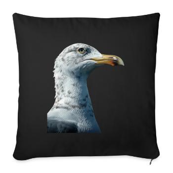 Gull - Sofa pillow with filling 45cm x 45cm - black - Front