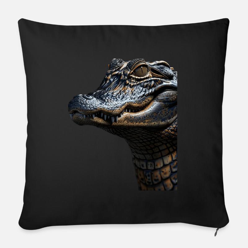 Alligator - Sofakissen mit Füllung 45 x 45 cm - Schwarz