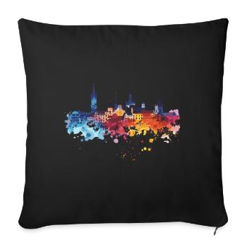 Neufahrn près de Freising - Coussin et housse de 45 x 45 cm - noir - Devant