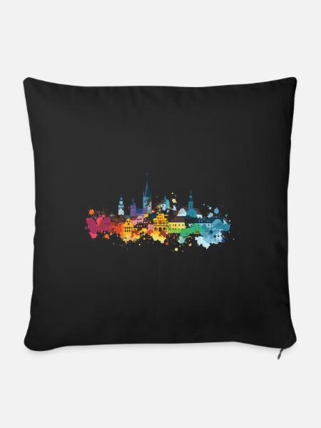 Straubing - Sofakissen mit Füllung 45 x 45 cm - Schwarz