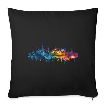 Voerde (Rhin inférieur) - Coussin et housse de 45 x 45 cm - noir - Devant