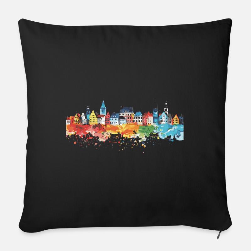Werne - Sofakissen mit Füllung 45 x 45 cm - Schwarz