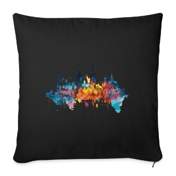 Castle - Sofa pillow with filling 45cm x 45cm - black - Front