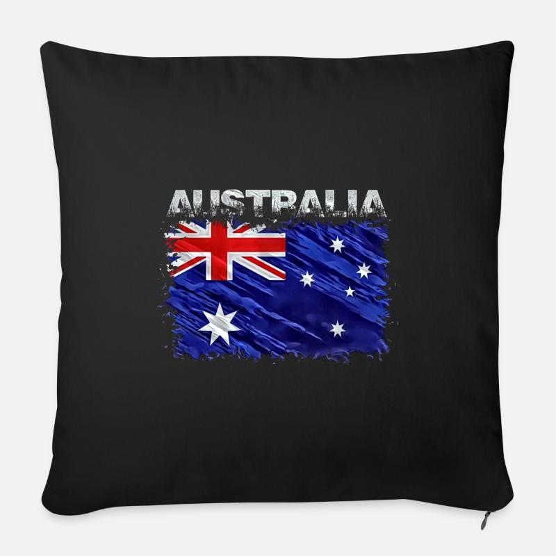 Australien - Sofakissen mit Füllung 45 x 45 cm - Schwarz