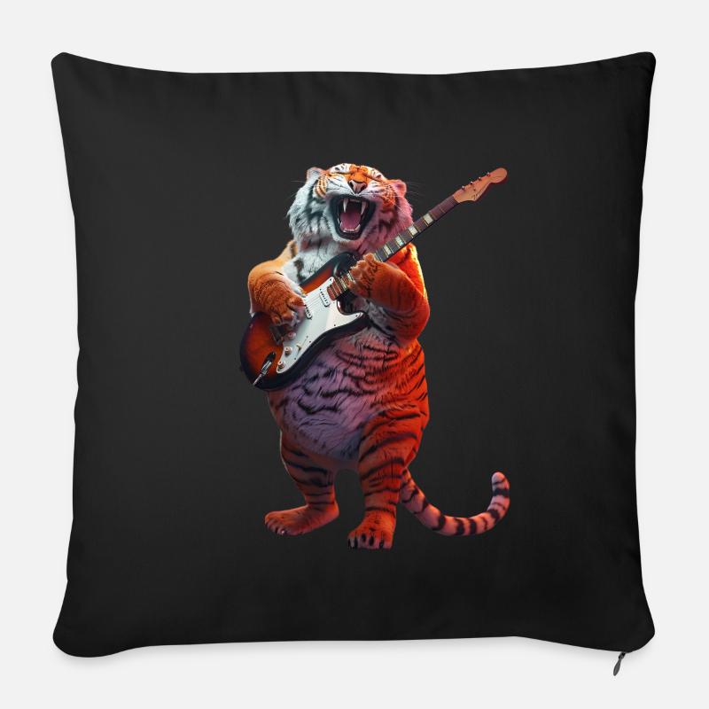 Tiger - Sofakissen mit Füllung 45 x 45 cm - Schwarz