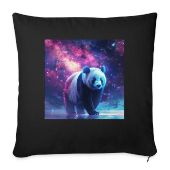 Panda - Sofapude med fyld 45 x 45 cm - sort - Foran