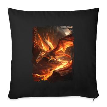 Kite - Sofa pillow with filling 45cm x 45cm - black - Front