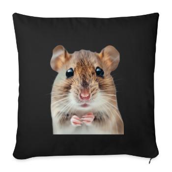 Loir - Coussin et housse de 45 x 45 cm - noir - Devant