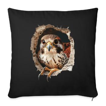 Falcon - Sofa pillow with filling 45cm x 45cm - black - Front