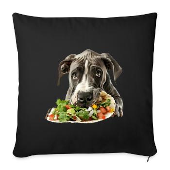 Great Dane - Sofa pillow with filling 45cm x 45cm - black - Front