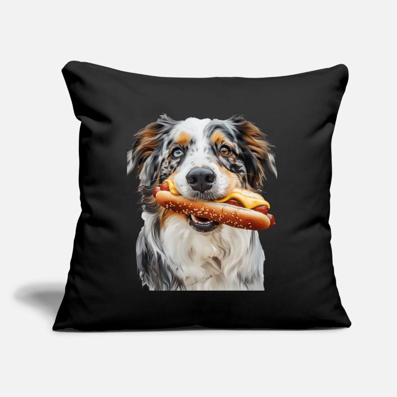 Australischer Schäferhund Sofakissen mit Füllung 45 x 45 cm