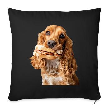Cocker Spaniel - Coussin et housse de 45 x 45 cm - noir - Devant