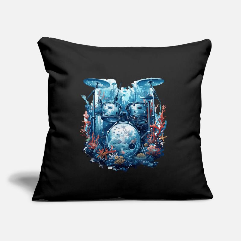 Fûts de poisson Coussin et housse de 45 x 45 cm