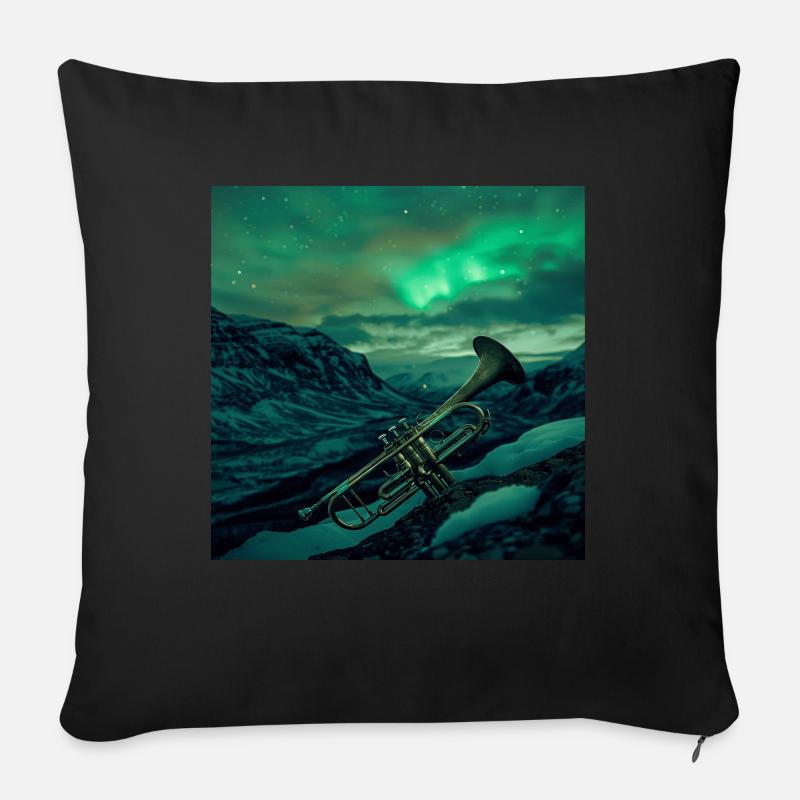 Trompete - Sofakissen mit Füllung 45 x 45 cm - Schwarz