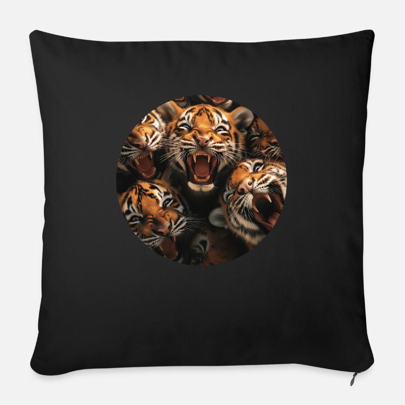 Tiger - Sofakissen mit Füllung 45 x 45 cm - Schwarz