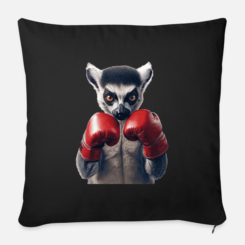 Lemur - Sofakissen mit Füllung 45 x 45 cm - Schwarz