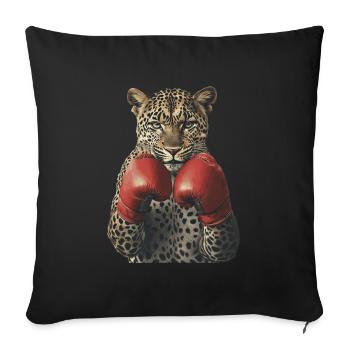 Leopard - Sofakissen mit Füllung 45 x 45 cm - Schwarz - Vorne
