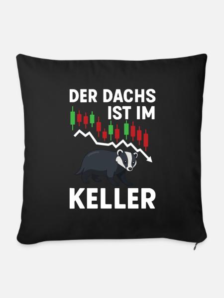 Aktien Rente Dividende Börse - Sofakissen mit Füllung 45 x 45 cm - Schwarz