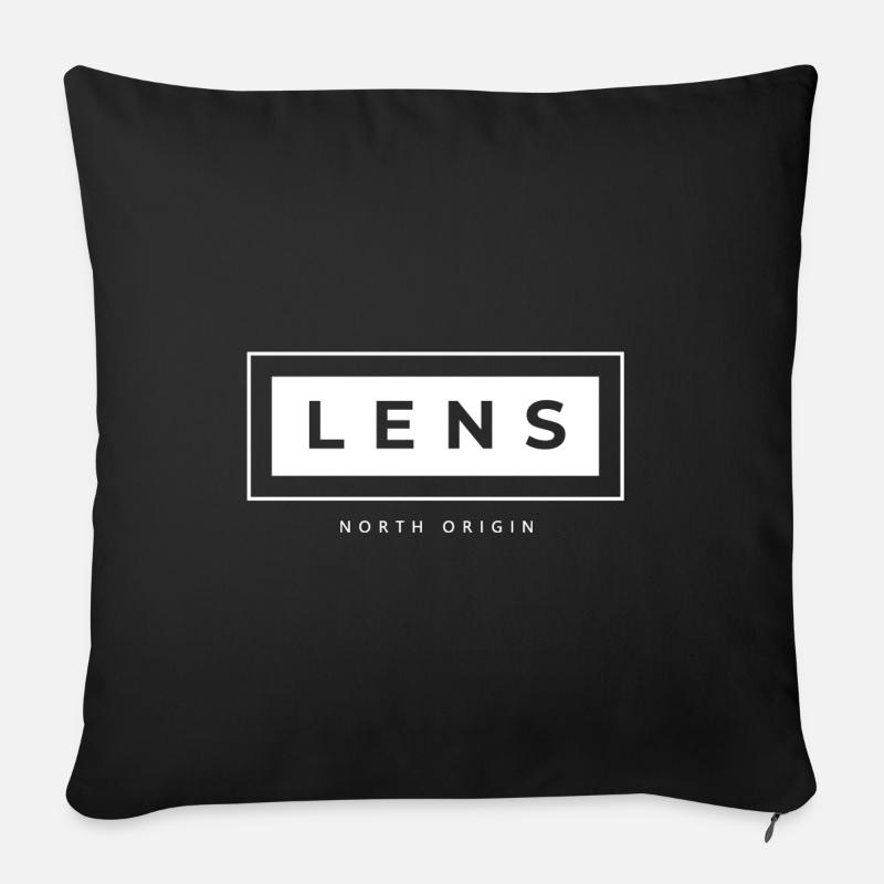 LENS minimaliste - Coussin et housse de 45 x 45 cm - noir