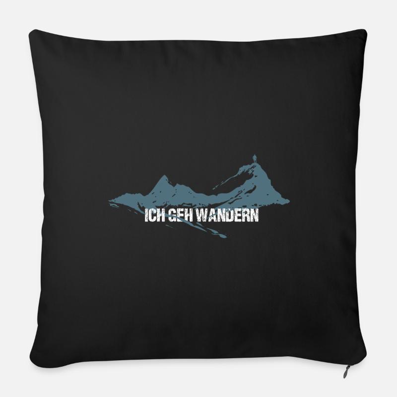 Ich geh wandern - Sofakissen mit Füllung 45 x 45 cm - Schwarz