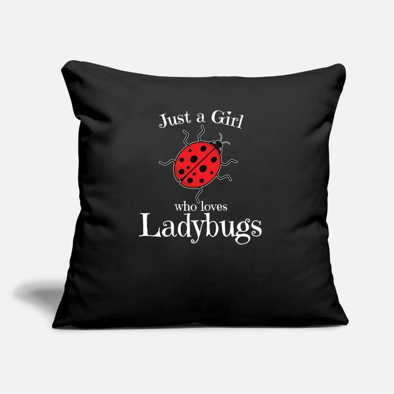 Marienkäfer Mädchen Glücksbringer Liebe Geschenk Sofakissen mit Füllung 45 x 45 cm