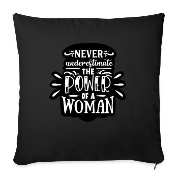 Superwoman - Sofa pillow with filling 45cm x 45cm - black - Front