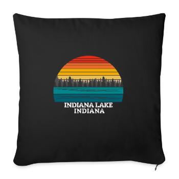 Indiana Lake Indiana - Coussin et housse de 45 x 45 cm - noir - Devant