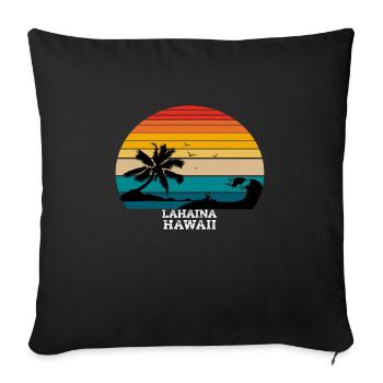 Lahaina Hawaii poison - Sofa pillow with filling 45cm x 45cm - black - Front