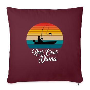 Reel Cool Duma Cadeaux de pêche - Coussin et housse de 45 x 45 cm - bordeaux - Devant