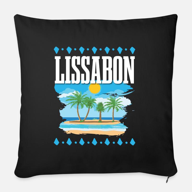 Lissabon - Sofakissen mit Füllung 45 x 45 cm - Schwarz
