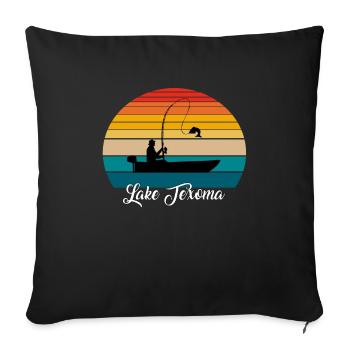 Lake Texoma Fishing Spot - Sofa pillow with filling 45cm x 45cm - black - Front