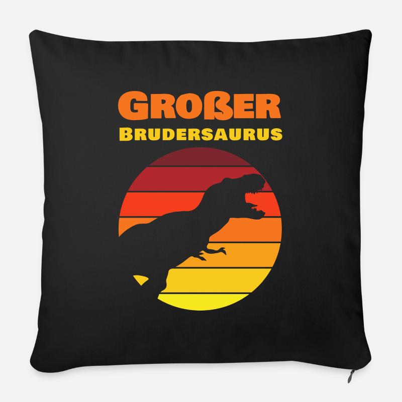 Großer Bruder Brudersaurus - Sofakissen mit Füllung 45 x 45 cm - Schwarz