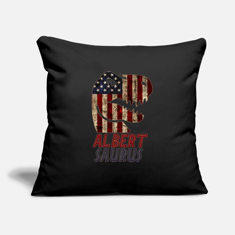 Patriotic Albert Dinosaur Albertsaurus Sofa pillow with filling 45cm x 45cm