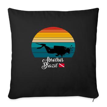 Abrolhos Brazil Diving - Sofakissen mit Füllung 45 x 45 cm - Schwarz - Vorne