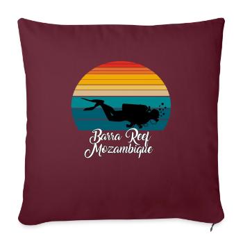 Barra Reef Mozambique Diving - Sofakissen mit Füllung 45 x 45 cm - Burgunderrot - Vorne