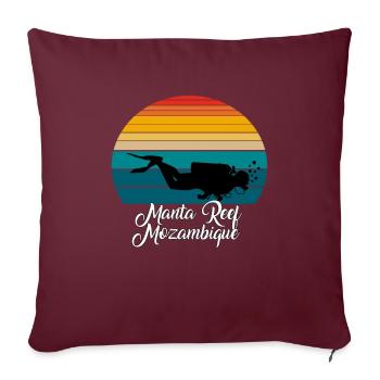 Manta Reef Mozambique Diving - Sofakissen mit Füllung 45 x 45 cm - Burgunderrot - Vorne
