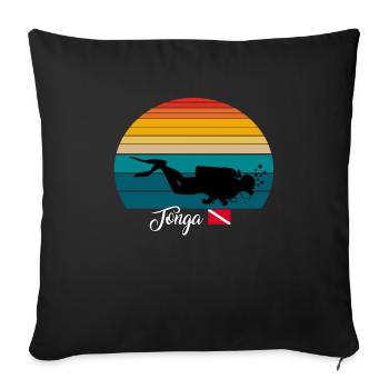 Tonga Scuba Diving Poison - Sofa pillow with filling 45cm x 45cm - black - Front