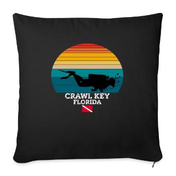 Crawl Key Us Island Plongée - Coussin et housse de 45 x 45 cm - noir - Devant