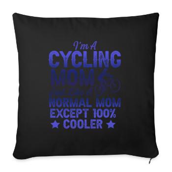 fahrrad mama mom - Sofakissen mit Füllung 45 x 45 cm - Schwarz - Vorne
