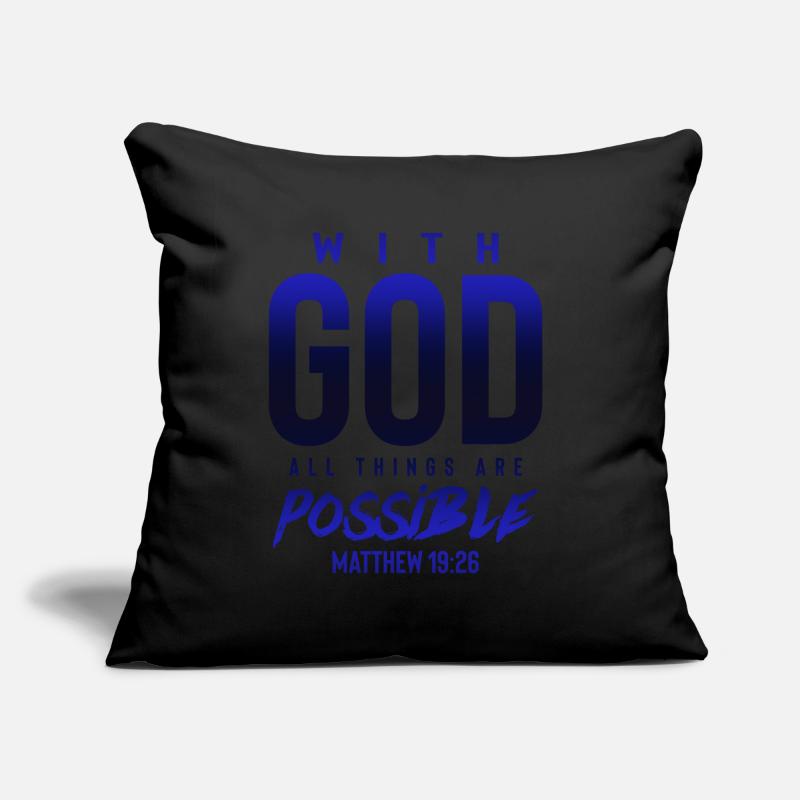 everything is possible with God Sofa pillow with filling 45cm x 45cm