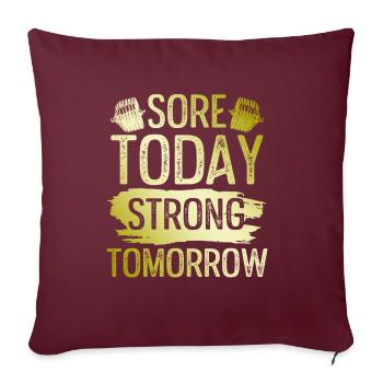 strong fitness - Sofa pillow with filling 45cm x 45cm - burgundy - Front